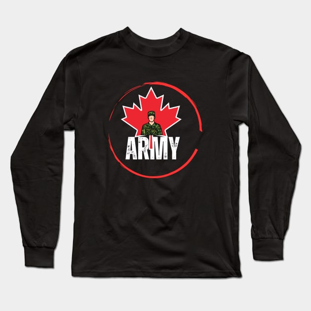 Canadian Army design 02 Long Sleeve T-Shirt by Proway Design